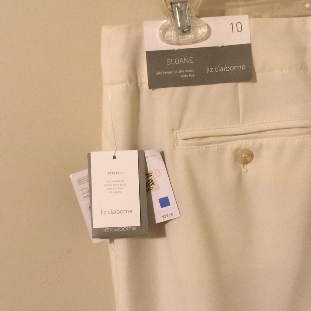 Liz Claiborne White Stretch Dress Pant